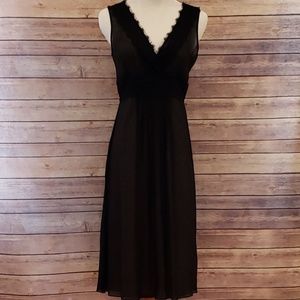 Loft Ann Taylor Black Dress with Silk Slip